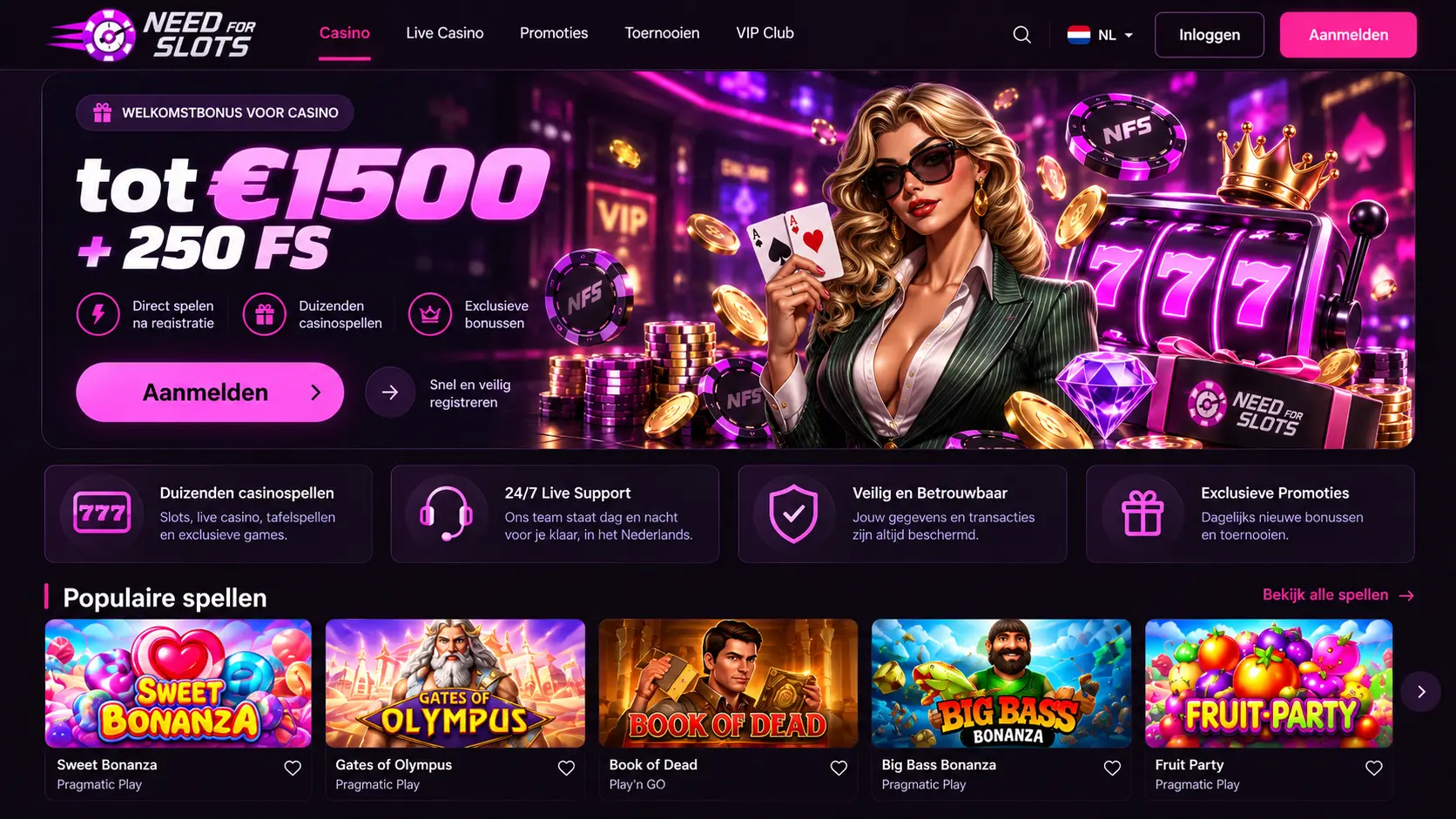 Needforslots Casino Gids Nederland: Spellen, Bonus en Mobiele Toegang image 1